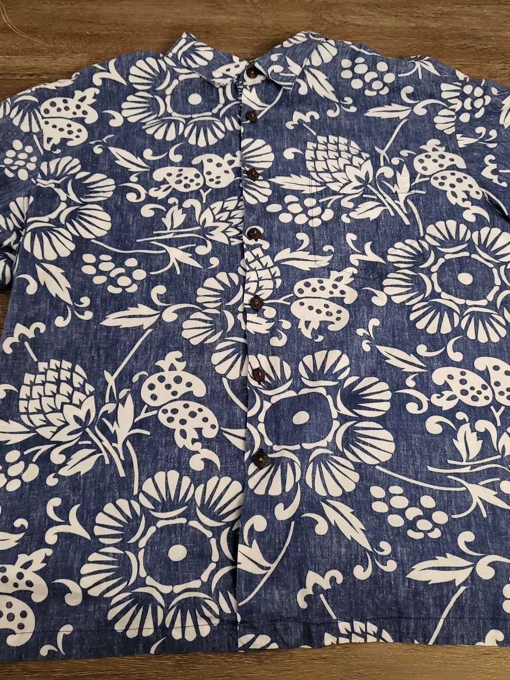 Blue & White Floral Button-Up Shirt